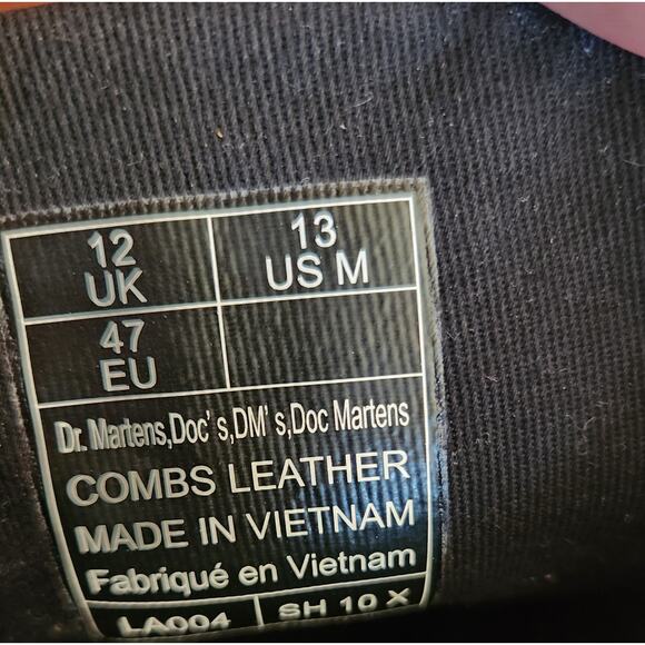 Dr. Marten\'s Combs Crazy Horse Leather, Men\'s Sz 13 main image 13